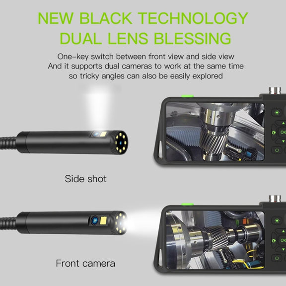 T22 4.5 inch IPS Color Screen 3.9mm Single Camera Hard Cable Industrial Endoscope, Length:3.5m(Black Orange)