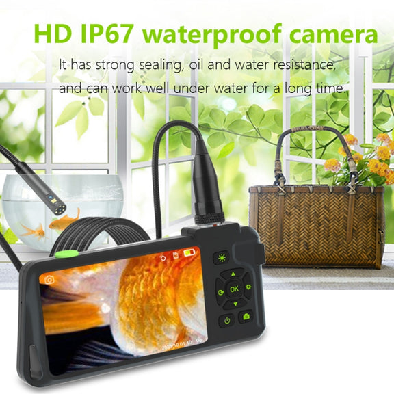T22 4.5 inch IPS Color Screen 3.9mm Single Camera Hard Cable Industrial Endoscope, Length:5m(Black Orange)