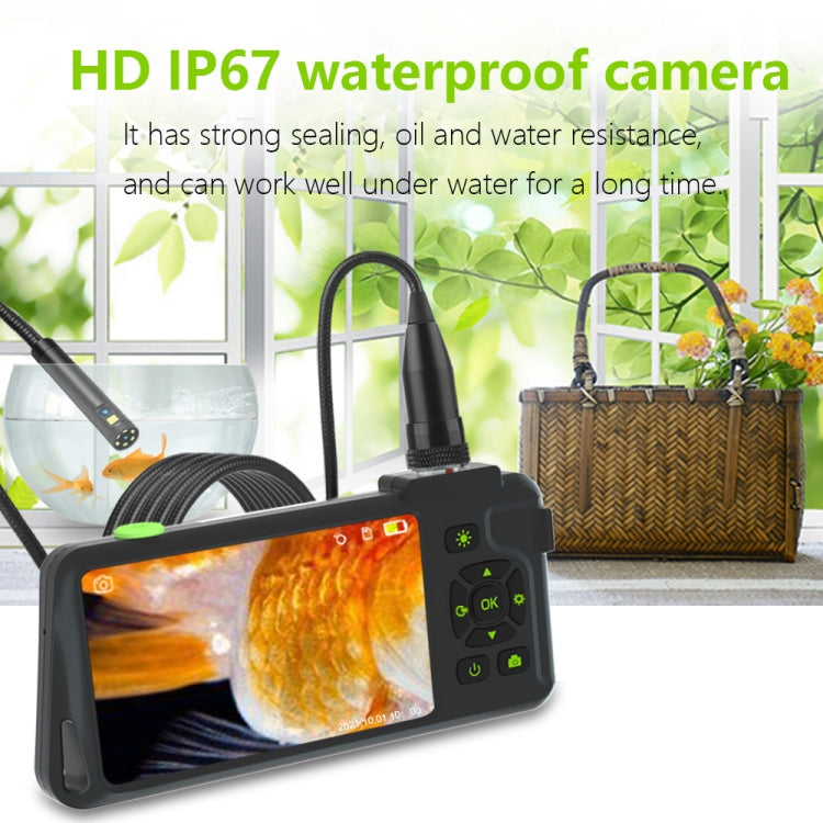 T22 4.5 inch IPS Color Screen 3.9mm Single Camera Hard Cable Industrial Endoscope, Length:2m(Black Orange)