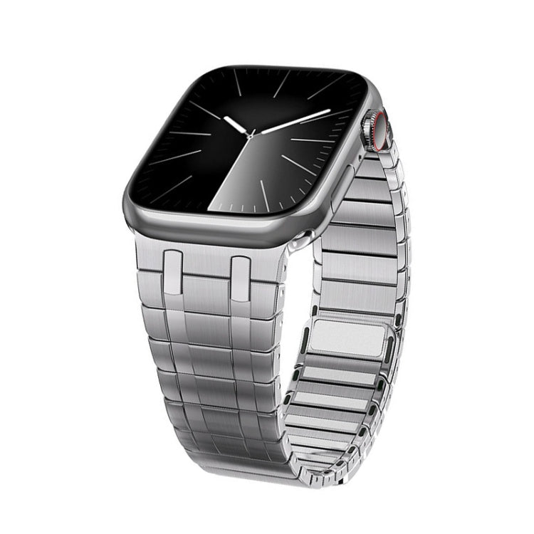 For Apple Watch SE 2023 44mm Magnetic Stainless Steel Watch Band(Silver)