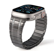 For Apple Watch Ultra 2 49mm Magnetic Stainless Steel Watch Band(Titanium Grey)