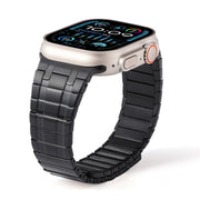 For Apple Watch Ultra 49mm Magnetic Stainless Steel Watch Band(Black)