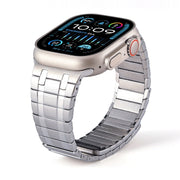 For Apple Watch Series 8 45mm Magnetic Stainless Steel Watch Band(Silver)