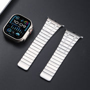 For Apple Watch Series 8 45mm Magnetic Stainless Steel Watch Band(Silver)