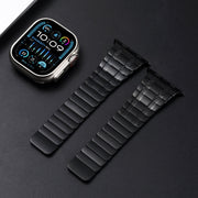 For Apple Watch Series 5 44mm Magnetic Stainless Steel Watch Band(Black)