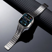 For Apple Watch Series 5 44mm Magnetic Stainless Steel Watch Band(Titanium Grey)