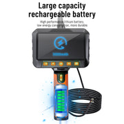 T27 5 inch IPS Color Screen 8mm Single Camera Handheld Hard Cable HD Industrial Endoscope, Length:5m(Orange Black)