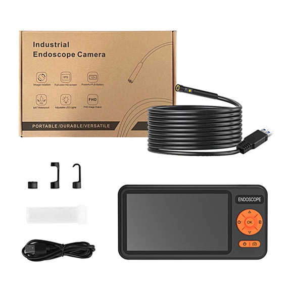 T29 5 inch IPS Screen 5.5mm Single Lens IP67 Water-resistant Industrial Endoscope With Bracket, Length:10m