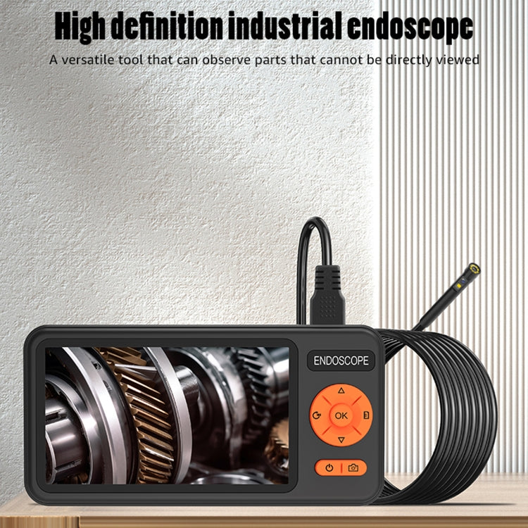 T29 5 inch IPS Screen 5.5mm Dual Lens IP67 Water-resistant Industrial Endoscope With Bracket, Length:1m