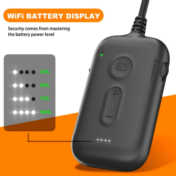 Y15 8mm Single Camera WiFi Connected Hard Cable HD Industrial Endoscope, Length:3.5m(Black)