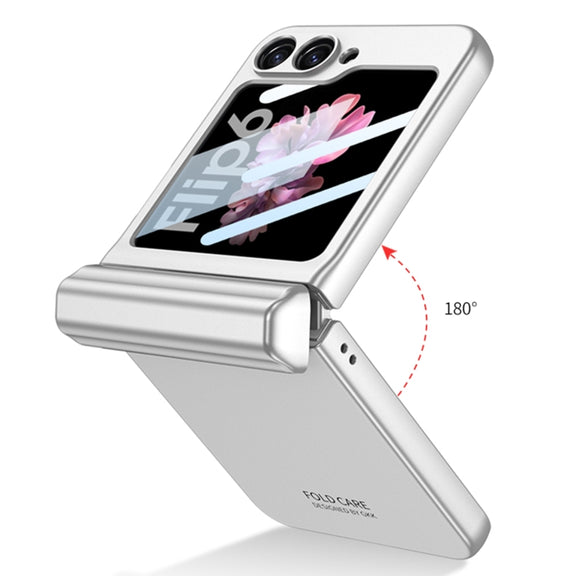 For Samsung Galaxy Z Flip6 GKK Integrated Magnetic Full Coverage Flip Phone Case with Pen Box+Pen(Night Green)