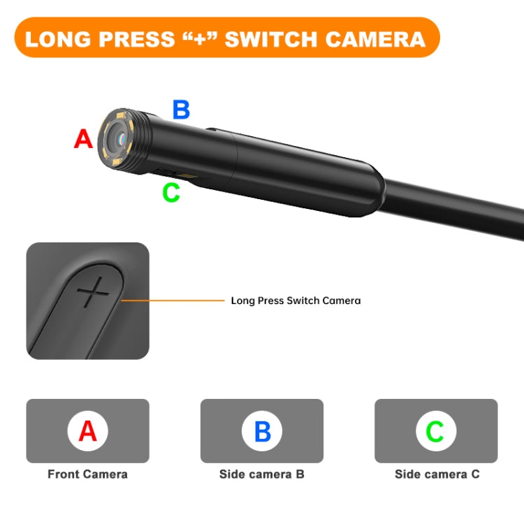 Y15 3.9mm Single Camera WiFi Connected Hard Cable HD Industrial Endoscope, Length:5m(Black)