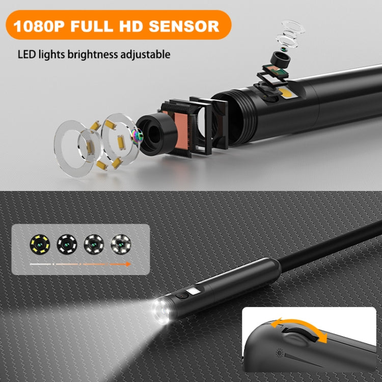 Y15 7.9mm Dual Camera WiFi Connected Hard Cable HD Industrial Endoscope, Length:3.5m(Black)