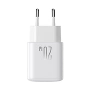 JOYROOM JR-TCF20 PD20W Type-C Port Charger Kit with Type-C to 8 Pin Cable, Plug:EU Plug(White)