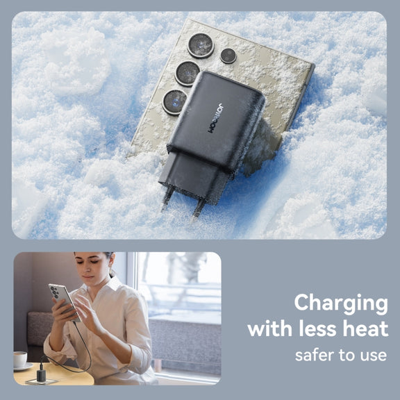 JOYROOM JR-TCF23 25W USB-C / Type-C Port Fast Charger Kit with Type-C to Type-C Cable, Plug:EU Plug(Black)