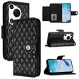 For Huawei Pura 70 Pro Rhombic Texture Flip Leather Phone Case with Lanyard(Black) - Huawei Cases by PMC Jewellery | Online Shopping South Africa | PMC Jewellery | Buy Now Pay Later Mobicred