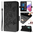For Ulefone Note 14 Embossed Rose RFID Anti-theft Leather Phone Case(Black) - Ulefone Cases by PMC Jewellery | Online Shopping South Africa | PMC Jewellery | Buy Now Pay Later Mobicred