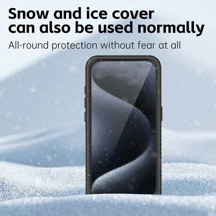For iPhone 15 Pro Max RedPepper Shockproof IP68 Water-resistant PC + TPU Protective Case(Black)