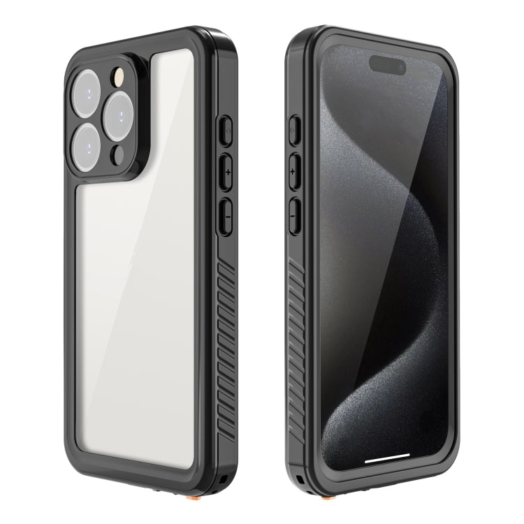 For iPhone 15 Pro RedPepper Shockproof IP68 Water-resistant PC + TPU Protective Case(Black)