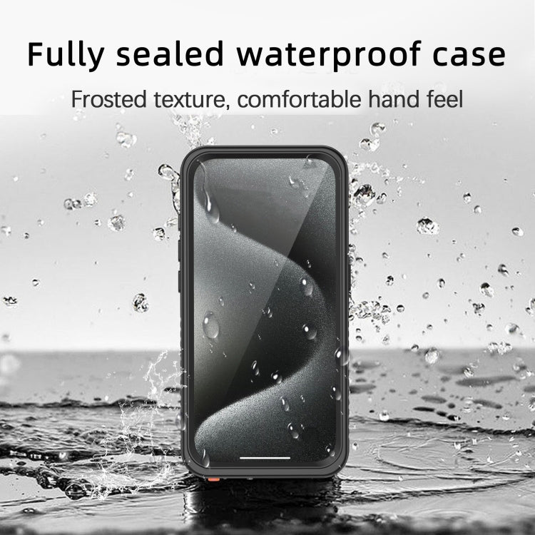 For iPhone 15 Pro RedPepper Shockproof IP68 Water-resistant PC + TPU Protective Case(Black)