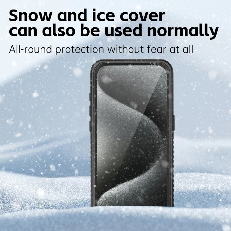 For iPhone 15 Pro RedPepper Shockproof IP68 Water-resistant PC + TPU Protective Case(Black)