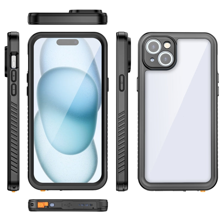 For iPhone 15 Plus RedPepper Shockproof IP68 Water-resistant PC + TPU Protective Case(Black)