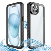 For iPhone 15 RedPepper Shockproof IP68 Water-resistant PC + TPU Protective Case(Black)