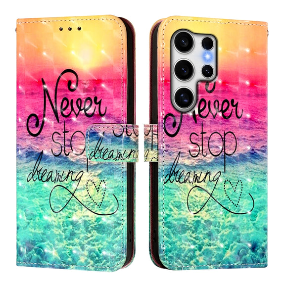 For Samsung Galaxy S25 Ultra 5G 3D Painting Horizontal Flip Leather Phone Case(Chasing Dreams)