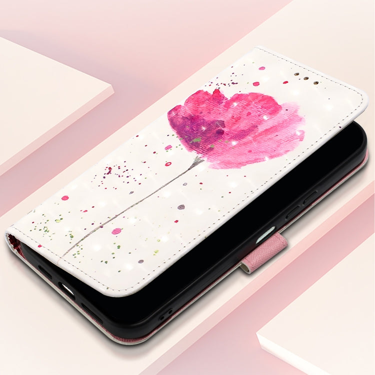 For Samsung Galaxy S25 Ultra 5G 3D Painting Horizontal Flip Leather Phone Case(Flower)