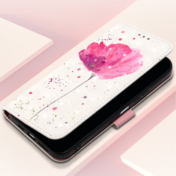 For Samsung Galaxy S25 Ultra 5G 3D Painting Horizontal Flip Leather Phone Case(Flower)