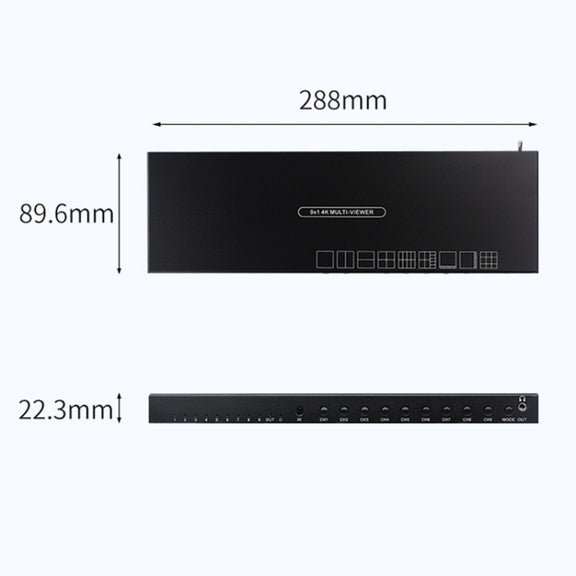 Measy MV4391 9-screen 4K HDMI 1080P Simultaneous Display Splitter(US Plug)
