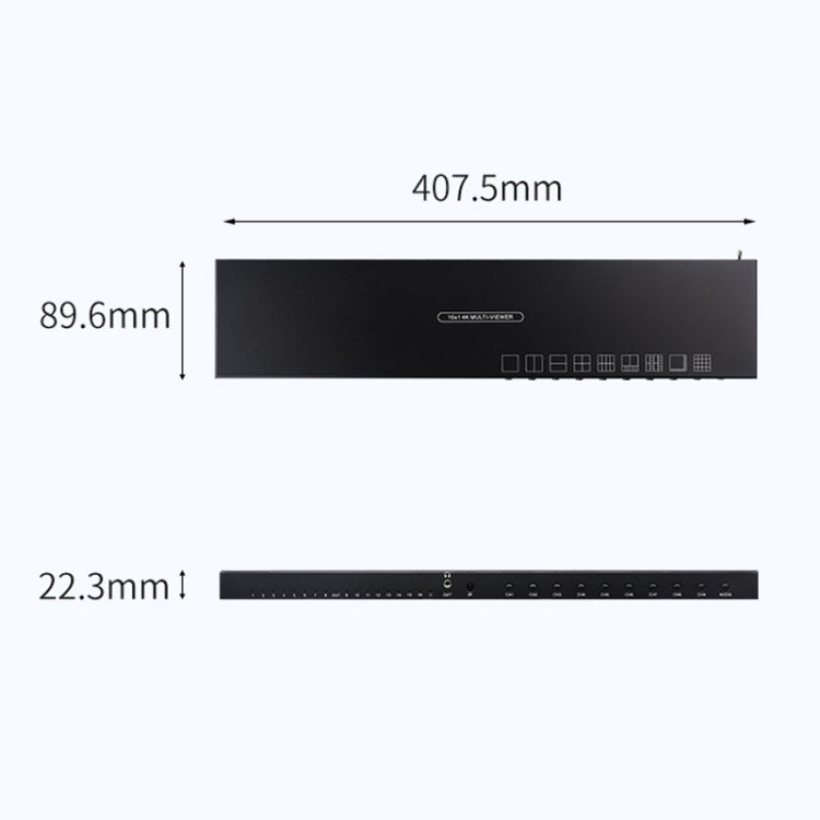Measy MV43161 16-screen 4K HDMI 1080P Simultaneous Display Splitter(AU Plug)