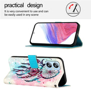 For Blackview A52 3D Painting Horizontal Flip Leather Phone Case(Color Drop Wind Chimes)