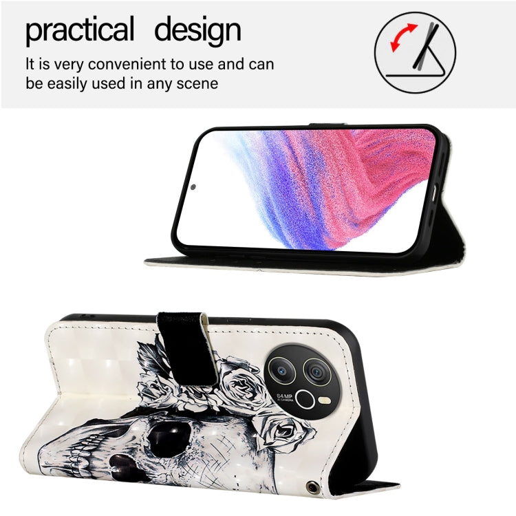 For Blackview Shark 8 3D Painting Horizontal Flip Leather Phone Case(Skull)