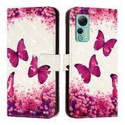 For Ulefone Note 14 3D Painting Horizontal Flip Leather Phone Case(Rose Butterfly)