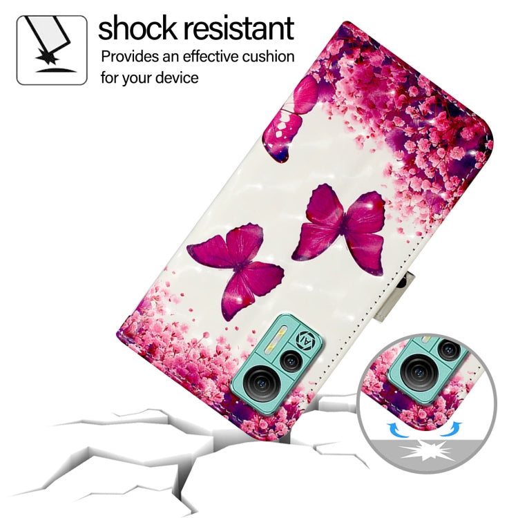 For Ulefone Note 14 3D Painting Horizontal Flip Leather Phone Case(Rose Butterfly)