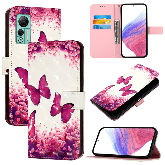For Ulefone Note 14 3D Painting Horizontal Flip Leather Phone Case(Rose Butterfly)