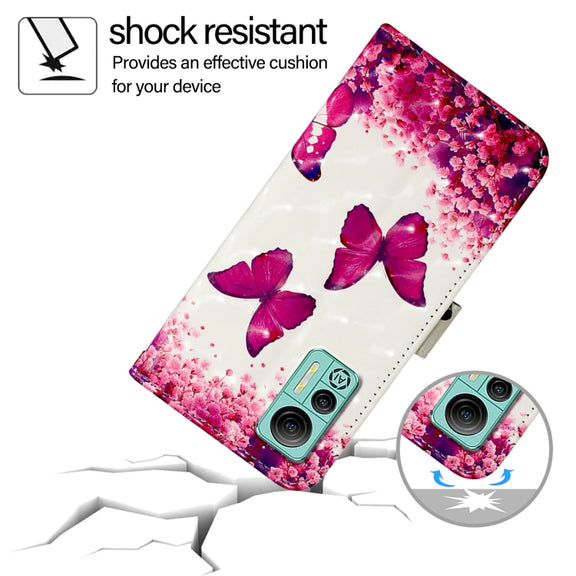 For Ulefone Note 14 3D Painting Horizontal Flip Leather Phone Case(Rose Butterfly)