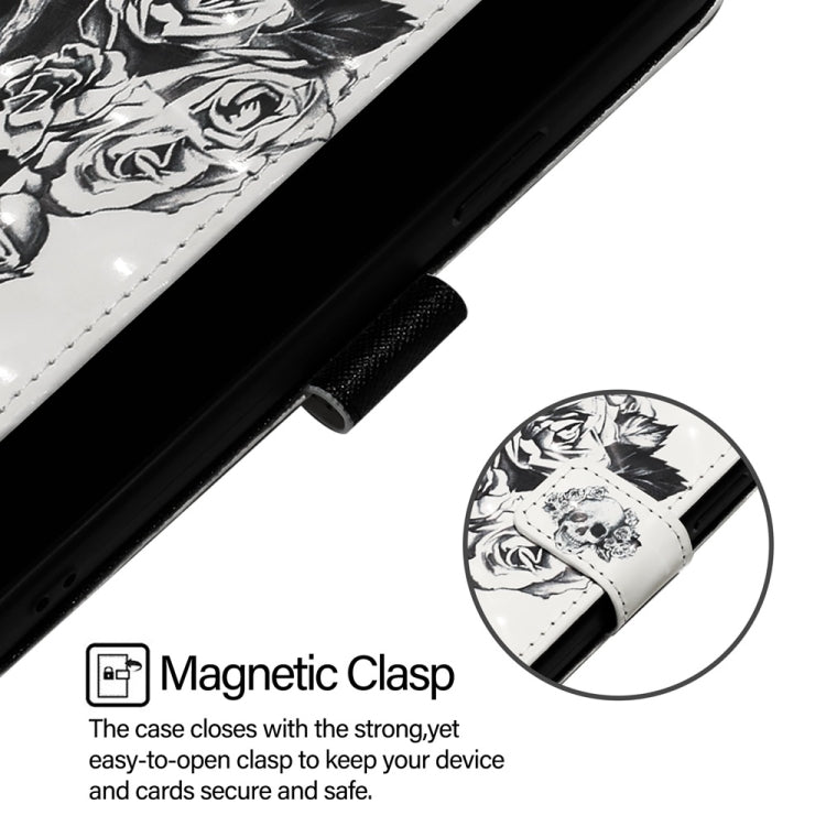 For Ulefone Note 14 3D Painting Horizontal Flip Leather Phone Case(Skull)