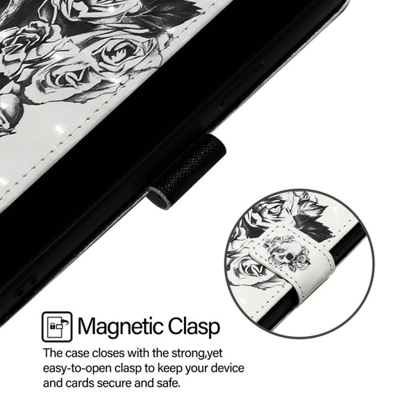 For Ulefone Note 14 3D Painting Horizontal Flip Leather Phone Case(Skull)