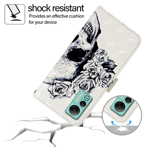 For Ulefone Note 14 3D Painting Horizontal Flip Leather Phone Case(Skull)