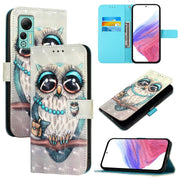 For Ulefone Note 14 3D Painting Horizontal Flip Leather Phone Case(Grey Owl)