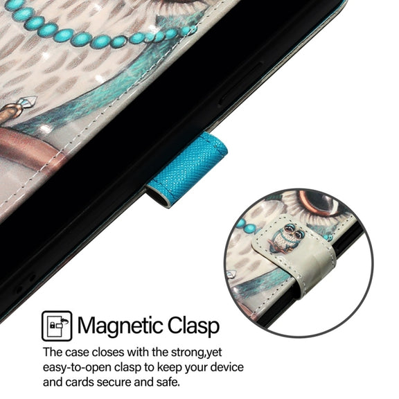 For Ulefone Note 14 3D Painting Horizontal Flip Leather Phone Case(Grey Owl)