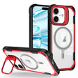 For iPhone 16 Plus Transparent Acrylic MagSafe Lens Holder Phone Case(Red) - iPhone 16 Plus Cases by PMC TechLife | Online Shopping South Africa | PMC TechLife | Buy Now Pay Later Mobicred