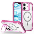 For iPhone 16 Plus Transparent Acrylic MagSafe Lens Holder Phone Case(Pink) - iPhone 16 Plus Cases by PMC TechLife | Online Shopping South Africa | PMC TechLife | Buy Now Pay Later Mobicred