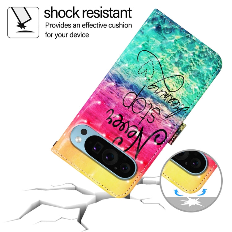 For Google Pixel 9 3D Painting Horizontal Flip Leather Phone Case(Chasing Dreams)