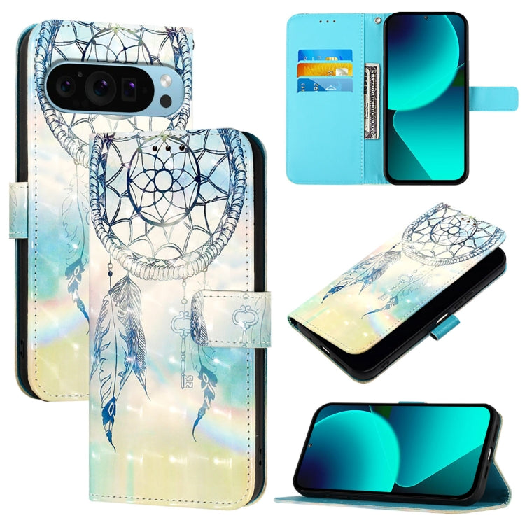 For Google Pixel 9 Pro XL 3D Painting Horizontal Flip Leather Phone Case(Dream Wind Chimes)