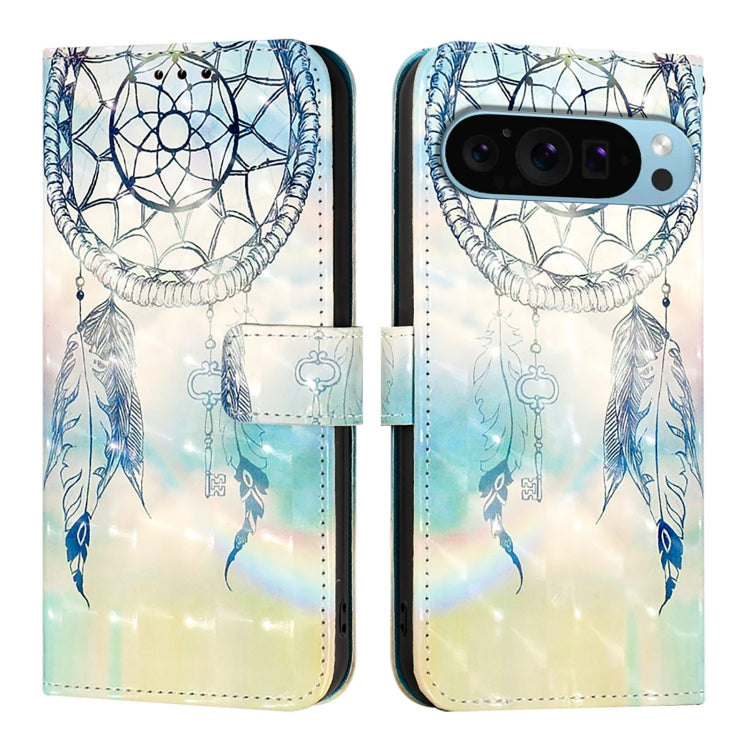 For Google Pixel 9 Pro XL 3D Painting Horizontal Flip Leather Phone Case(Dream Wind Chimes)