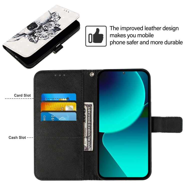 For Google Pixel 9 Pro XL 3D Painting Horizontal Flip Leather Phone Case(Skull)