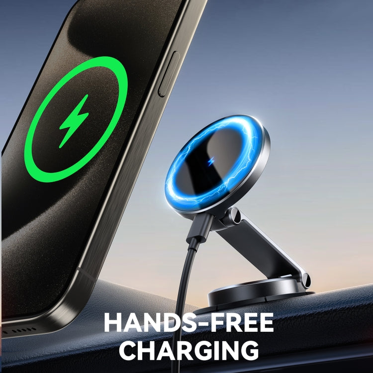 JOYROOM JR-ZS408 Metal Car Magnetic Wireless Charger Holder(Black)